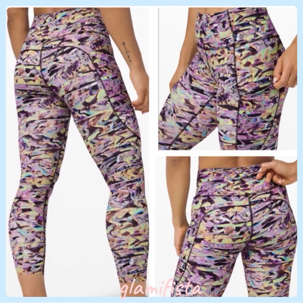 NWT Lululemon Seawheeze 2020 Fast Free Tights HR Crop 19' sz.4